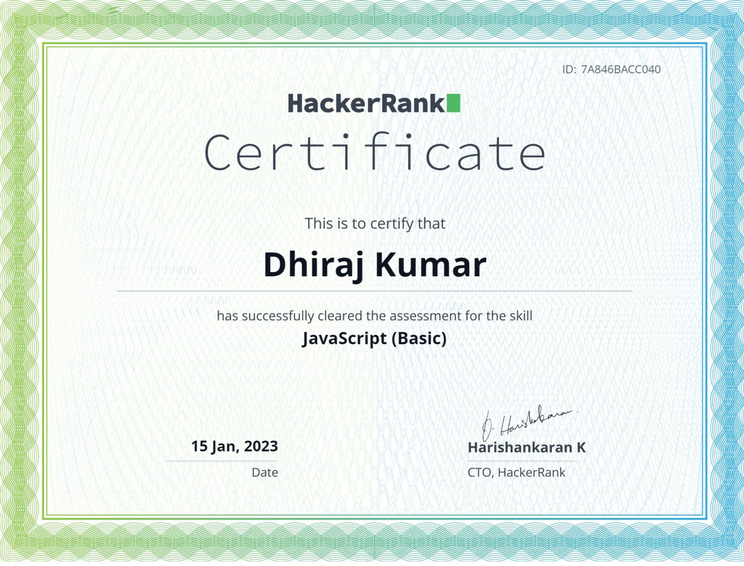 Certification 9